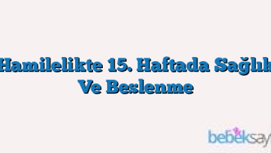 Hamilelikte 15. Haftada Sağlık Ve Beslenme