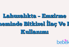 Lahusalıkta – Emzirme Döneminde Bitkisel İlaç Ve Hap Kullanımı