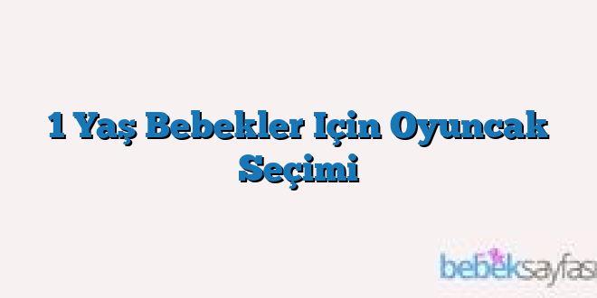 1 Yaş Bebekler Için Oyuncak Seçimi