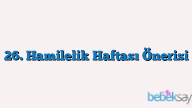 26. Hamilelik Haftası Önerisi