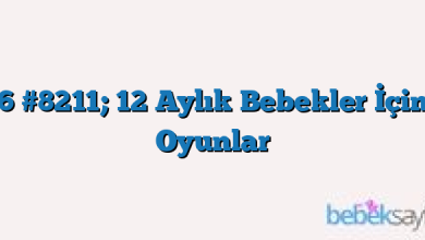 6 #8211; 12 Aylık Bebekler İçin Oyunlar