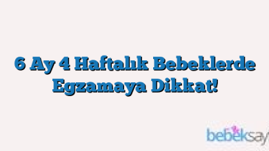 6 Ay 4 Haftalık Bebeklerde Egzamaya Dikkat!