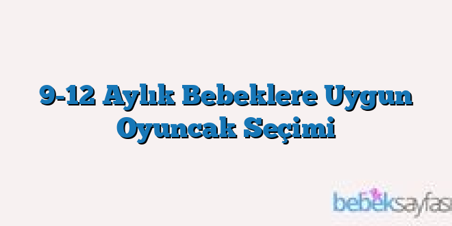 9-12 Aylık Bebeklere Uygun Oyuncak Seçimi