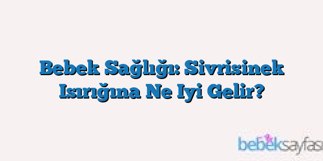 Bebek Sağlığı: Sivrisinek Isırığına Ne Iyi Gelir?