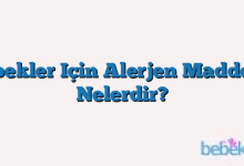 Bebekler Için Alerjen Maddeler Nelerdir?