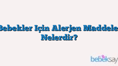 Bebekler Için Alerjen Maddeler Nelerdir?