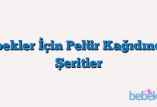 Bebekler İçin Pelür Kağıdından Şeritler