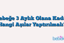 Bebeğe 3 Aylık Olana Kadar Hangi Aşılar Yaptırılmalı?