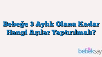Bebeğe 3 Aylık Olana Kadar Hangi Aşılar Yaptırılmalı?