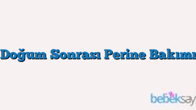 Doğum Sonrası Perine Bakımı