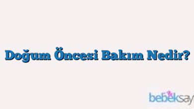 Doğum Öncesi Bakım Nedir?