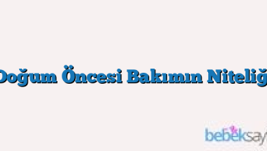 Doğum Öncesi Bakımın Niteliği