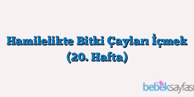 Hamilelikte Bitki Çayları İçmek (20. Hafta)