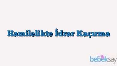 Hamilelikte İdrar Kaçırma