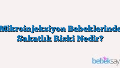 Mikroinjeksiyon Bebeklerinde Sakatlık Riski Nedir?