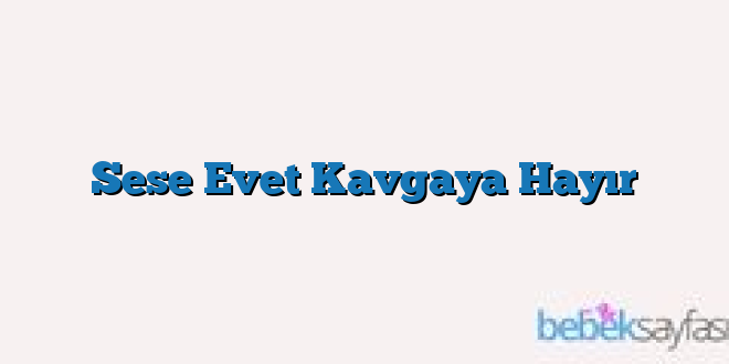 Sese Evet Kavgaya Hayır