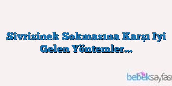 Sivrisinek Sokmasına Karşı Iyi Gelen Yöntemler…