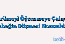 Yürümeyi Öğrenmeye Çalışan Bebeğin Düşmesi Normaldir!