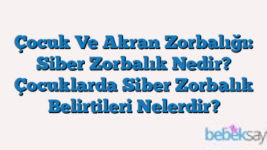 Çocuk Ve Akran Zorbalığı: Siber Zorbalık Nedir? Çocuklarda Siber Zorbalık Belirtileri Nelerdir?
