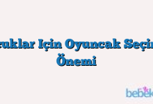 Çocuklar Için Oyuncak Seçimin Önemi
