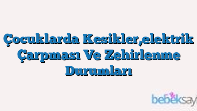 Çocuklarda Kesikler,elektrik Çarpması Ve Zehirlenme Durumları