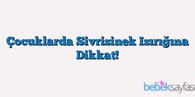 Çocuklarda Sivrisinek Isırığına Dikkat!
