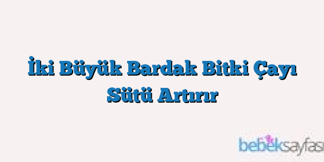 İki Büyük Bardak Bitki Çayı Sütü Artırır