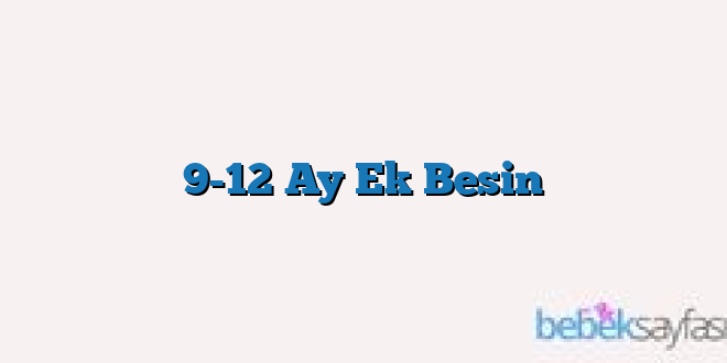 9-12 Ay Ek Besin