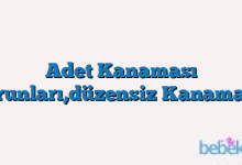 Adet Kanaması Sorunları,düzensiz Kanamalar