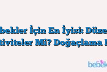 Bebekler İçin En İyisi: Düzenli Aktiviteler Mi? Doğaçlama Mı?