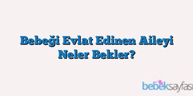 Bebeği Evlat Edinen Aileyi Neler Bekler?