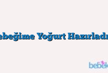Bebeğime Yoğurt Hazırladım