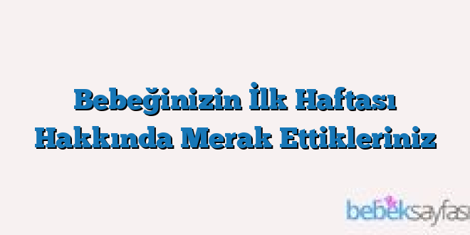 Bebeğinizin İlk Haftası Hakkında Merak Ettikleriniz