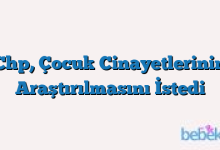 Chp, Çocuk Cinayetlerinin Araştırılmasını İstedi