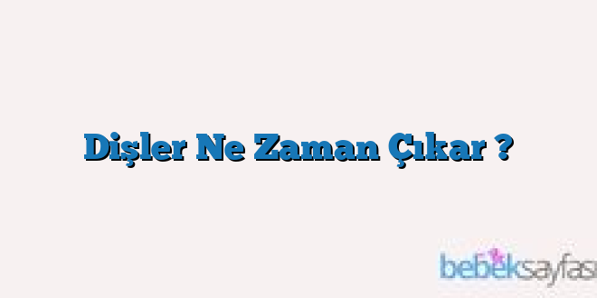 Dişler Ne Zaman Çıkar ?