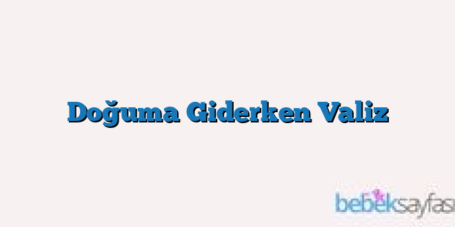 Doğuma Giderken Valiz