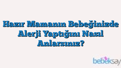Hazır Mamanın Bebeğinizde Alerji Yaptığını Nasıl Anlarsınız?