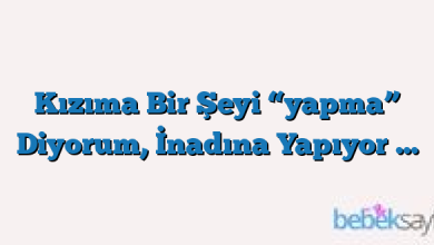 Kızıma Bir Şeyi “yapma” Diyorum, İnadına Yapıyor …