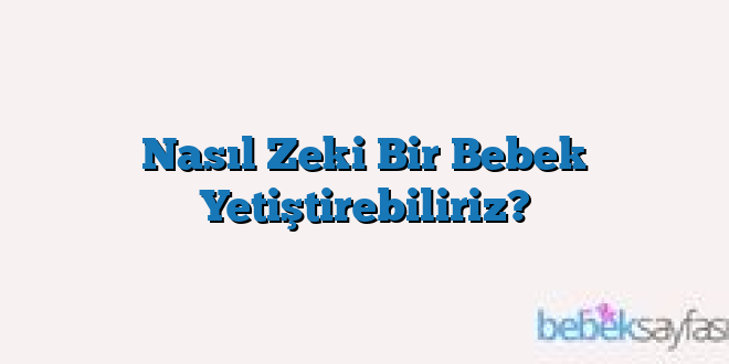 Nasıl Zeki Bir Bebek Yetiştirebiliriz?