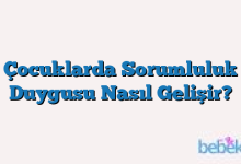 Çocuklarda Sorumluluk Duygusu Nasıl Gelişir?