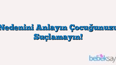 Nedenini Anlayın Çocuğunuzu Suçlamayın!